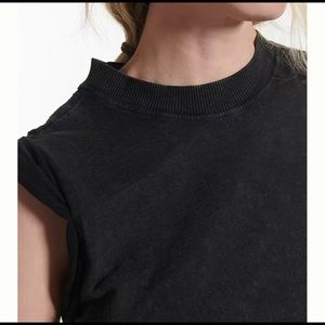 Anthropologie Roll-Sleeve Tank